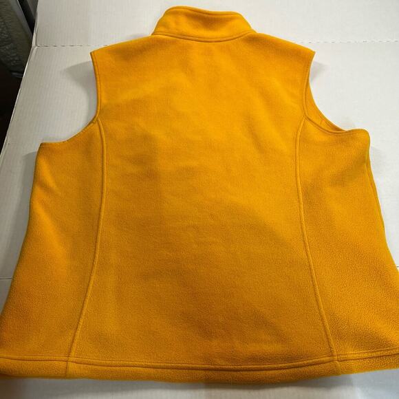 LL Bean Fleece Vest Full Zip Men’s XL Orange - Picture 8 of 8